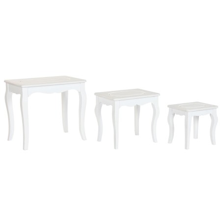 Tavolo aggiuntivo Home ESPRIT Bianco Grigio chiaro 53 x 35 x 47 cm