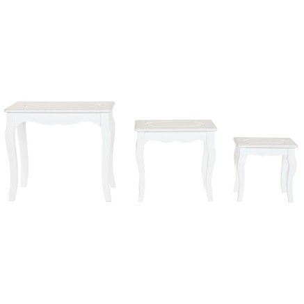 Side table Home ESPRIT White Light grey 53 x 35 x 47 cm 2