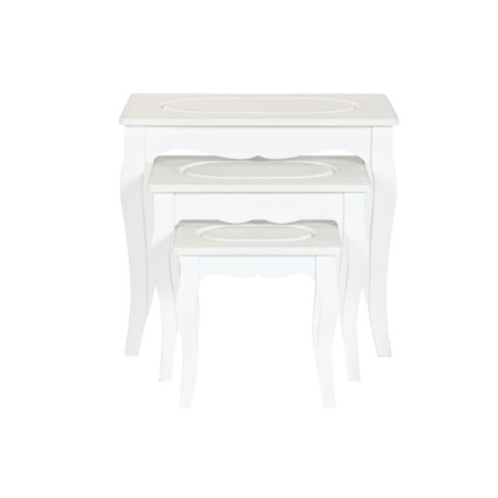 Beistelltisch Home ESPRIT Weiß Hellgrau 53 x 35 x 47 cm