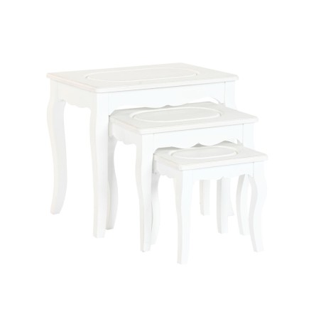 Beistelltisch Home ESPRIT Weiß Hellgrau 53 x 35 x 47 cm