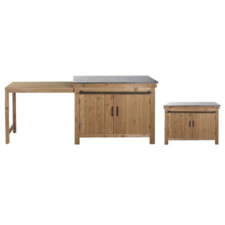 Mobile da cucina Home ESPRIT Nero Naturale 120 x 75 x 90 cm