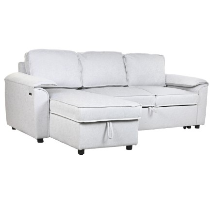 Sofá Cama Home ESPRIT Gris claro Moderno 220 x 153 x 88 cm