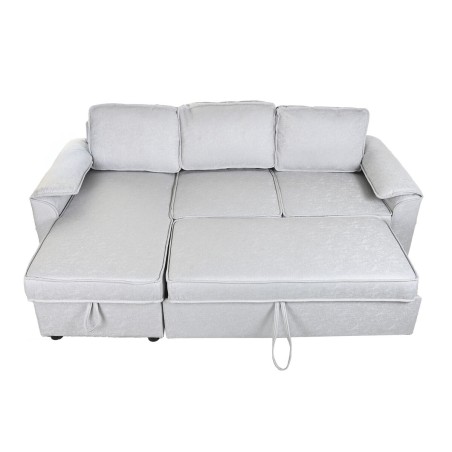 Sofá Cama Home ESPRIT Gris claro Moderno 220 x 153 x 88 cm