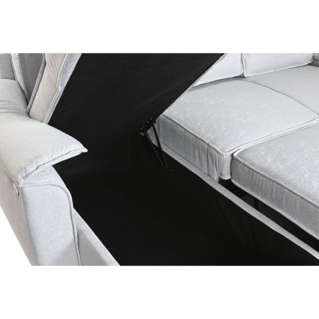 Sofá Cama Home ESPRIT Gris claro Moderno 220 x 153 x 88 cm