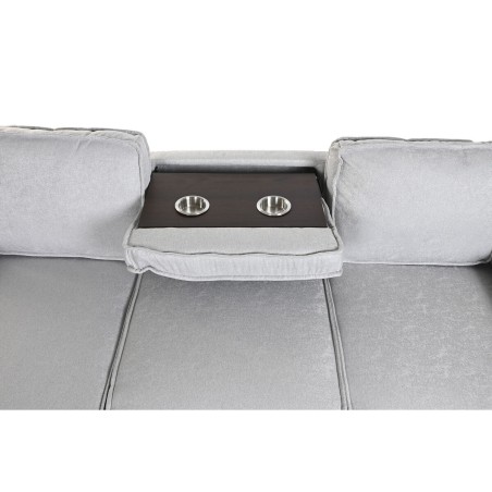 Canapé Convertible Home ESPRIT Gris clair Moderne 220 x 153 x 88 cm