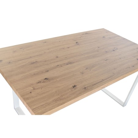Tavolo da Pranzo Home ESPRIT Marrone Nero Ferro Legno MDF 160 x 90 x 7