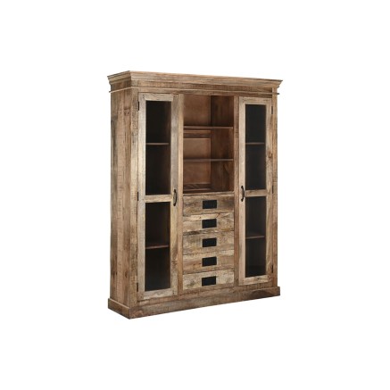 Vitrina Home ESPRIT Marrón Cristal Madera de mango 165 x 45 x 210 cm