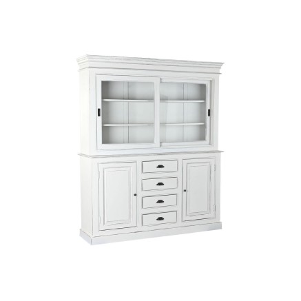 Vitrina Home ESPRIT Blanco Cristal Madera de mango 170 x 45 x 200 cm