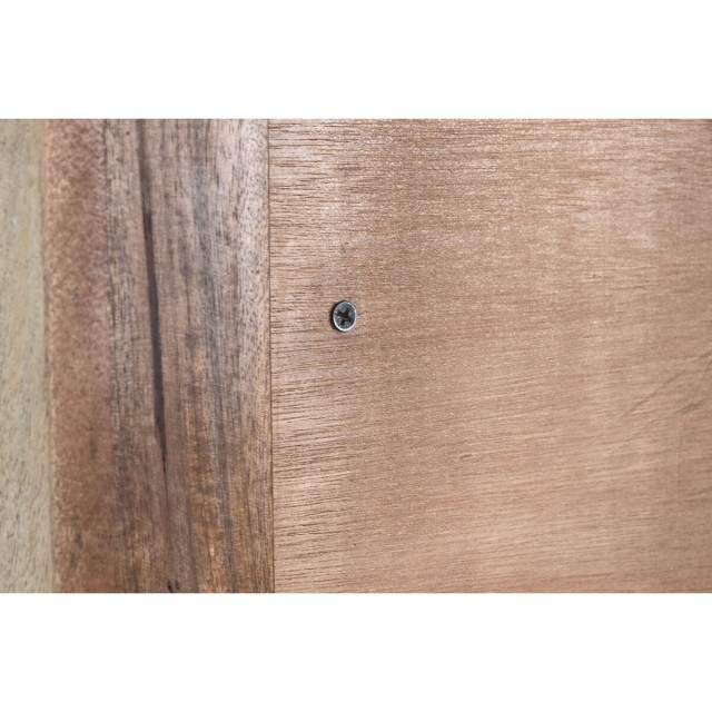 Schrank Home ESPRIT Weiß Schwarz Metall Mango-Holz 180 x 40 x 160 cm