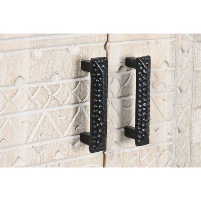 Armadio Home ESPRIT Bianco Nero Metallo Legno di mango 180 x 40 x 160