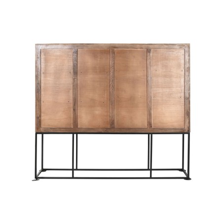 Armario Home ESPRIT Blanco Negro Metal Madera de mango 180 x 40 x 160