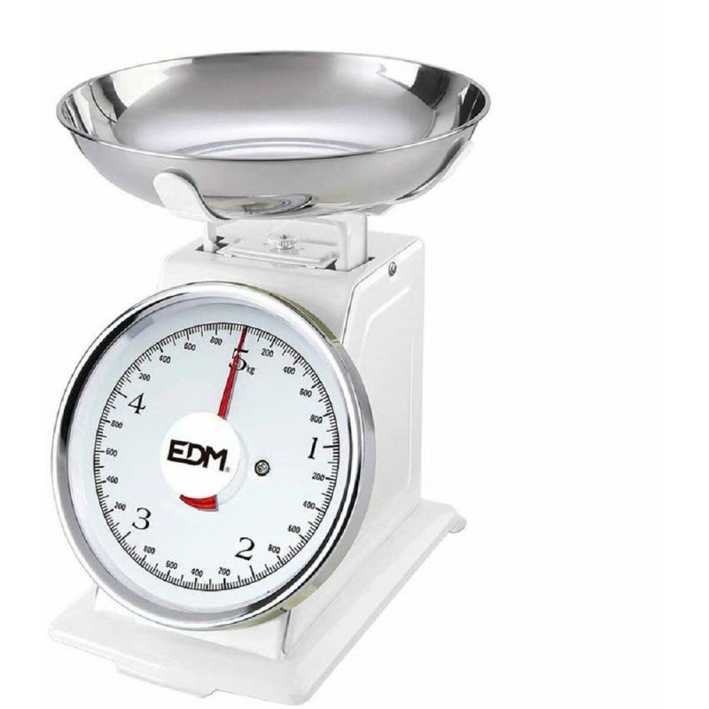 Báscula Analógica EDM Blanco 5 kg...