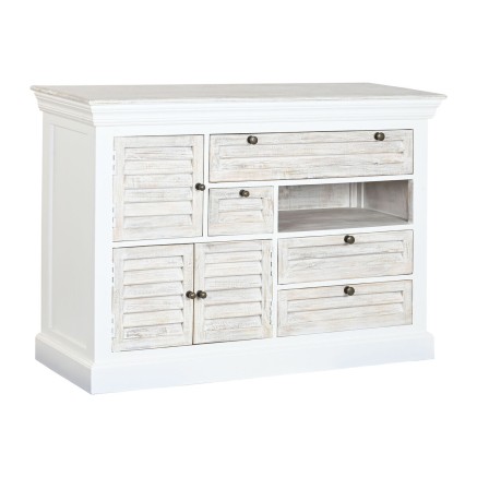 Cassettiera Home ESPRIT Bianco Consumato 115 x 40 x 80 cm