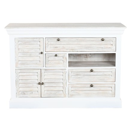 Cassettiera Home ESPRIT Bianco Consumato 115 x 40 x 80 cm 2