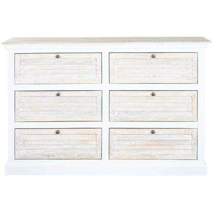 Commode Home ESPRIT Blanc Naturel 150 x 40 x 100 cm
