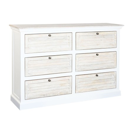 Cassettiera Home ESPRIT Bianco Naturale 150 x 40 x 100 cm