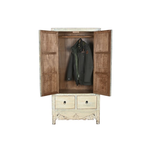 Armadio Home ESPRIT Bicolore Metallo Abete 88 x 52 x 180 cm