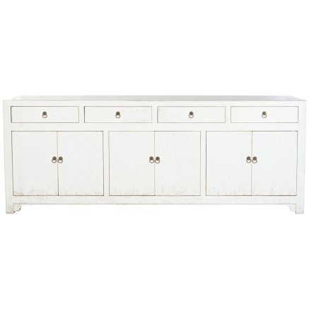 Aparador Home ESPRIT Blanco Madera de olmo 220 x 42 x 85 cm 2