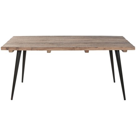 Tavolo da Pranzo Home ESPRIT Nero Naturale Ferro Legno Riciclato 180 x 2