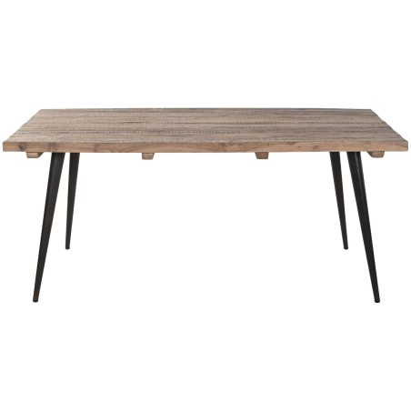 Esstisch Home ESPRIT Schwarz natürlich Eisen Recyceltes Holz 180 x 90