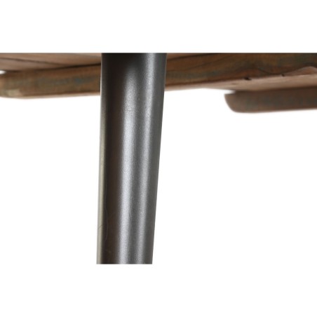 Mesa de Comedor Home ESPRIT Negro Natural Hierro Madera Reciclada 180