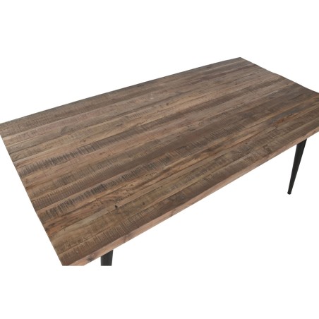 Esstisch Home ESPRIT Schwarz natürlich Eisen Recyceltes Holz 180 x 90