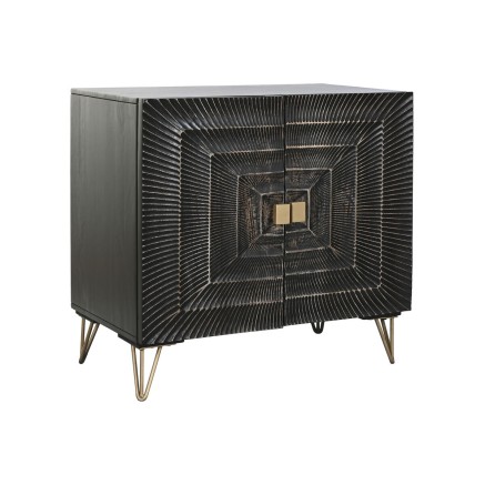 Aparador Home ESPRIT Negro Dorado Metal Madera de mango 81 x 45 x 75 c