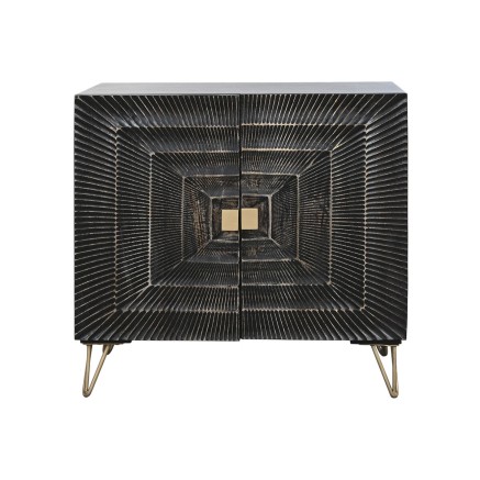Anrichte Home ESPRIT Schwarz Gold Metall Mango-Holz 81 x 45 x 75 cm 2