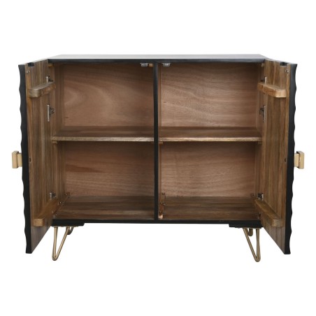 Credenza Home ESPRIT Nero Dorato Metallo Legno di mango 81 x 45 x 75 c