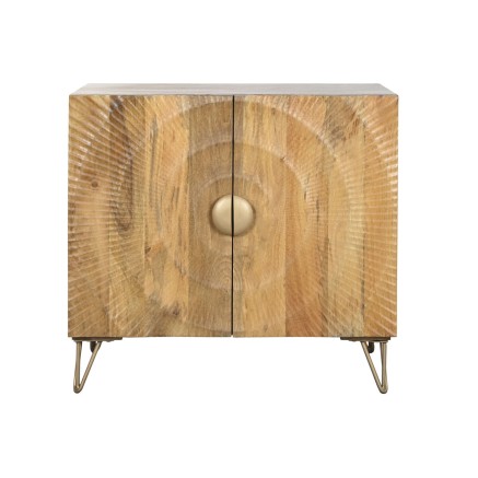 Aparador Home ESPRIT Dorado Natural Metal Madera de mango 81 x 45 x 75