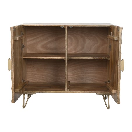 Buffet Home ESPRIT Doré Naturel Métal Bois de manguier 81 x 45 x 75
