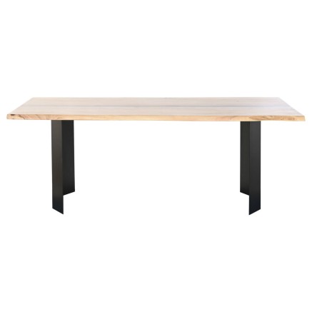 Dining Table Home ESPRIT Metal Acacia 200 x 100 x 76 cm 2