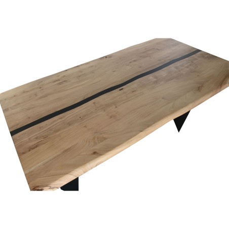 Table de Salle à Manger Home ESPRIT Métal Bois d'acacia 200 x 100 x
