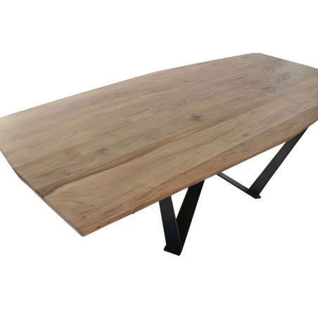 Esstisch Home ESPRIT Metall Akazienholz 220 x 100 x 76 cm