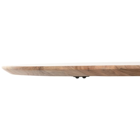 Mesa de Comedor Home ESPRIT Metal Acacia 130 x 130 x 76 cm