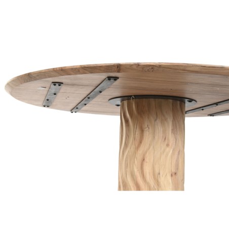 Tavolo da Pranzo Home ESPRIT Metallo Acacia 130 x 130 x 76 cm