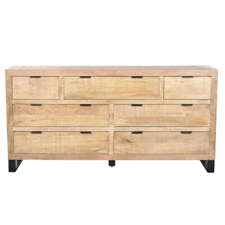 Cassettiera Home ESPRIT Marrone Nero Alpino 180 x 45 x 91 cm