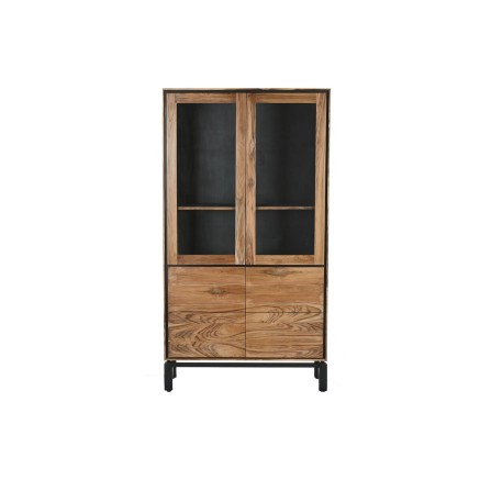 Vitrina Home ESPRIT Marrón Negro Teca Acacia 100 x 40 x 185 cm 2