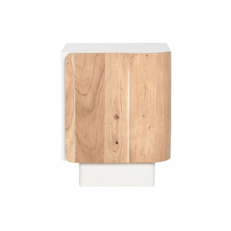 Comodino Home ESPRIT Bianco Naturale 40 x 35 x 50 cm