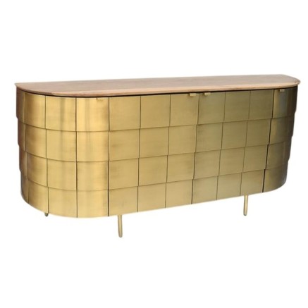 Credenza Home ESPRIT Dorato Ottone Legno di mango 197 x 46 x 85 cm