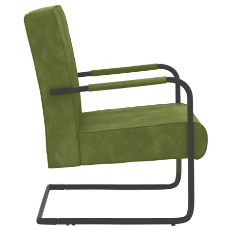 Chaise cantilever Vert clair Velours