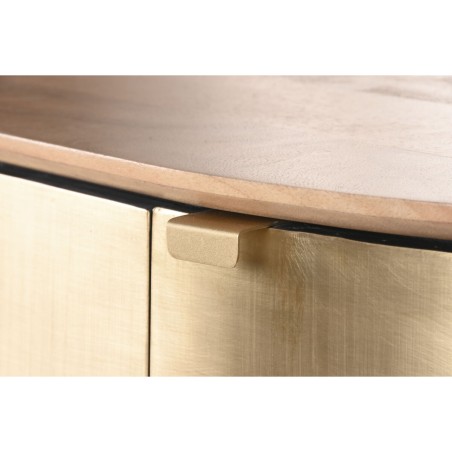 Aparador Home ESPRIT Dorado Latón Madera de mango 197 x 46 x 85 cm