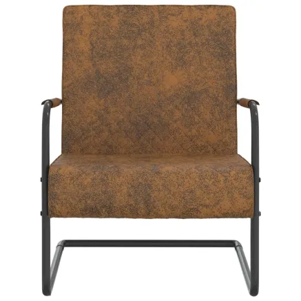 Chaise cantilever Marron Tissu 2