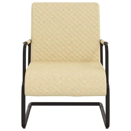 Chaise cantilever Crème Similicuir 2