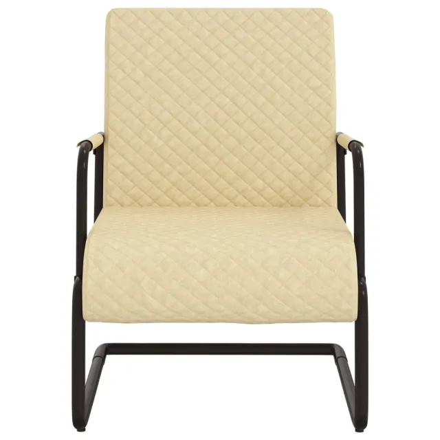 Chaise cantilever Crème Similicuir