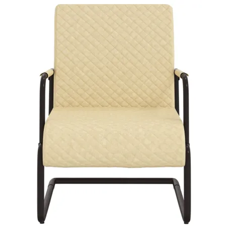 Chaise cantilever Crème Similicuir
