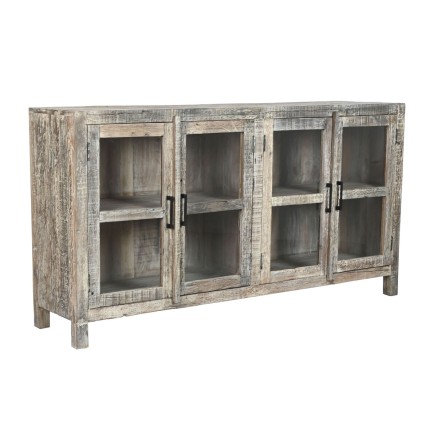 Credenza Home ESPRIT Bianco Marrone Legno Riciclato 170 x 40 x 90 cm