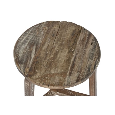 Mesa auxiliar Home ESPRIT Blanco Marrón 45 x 45 x 45 cm 2