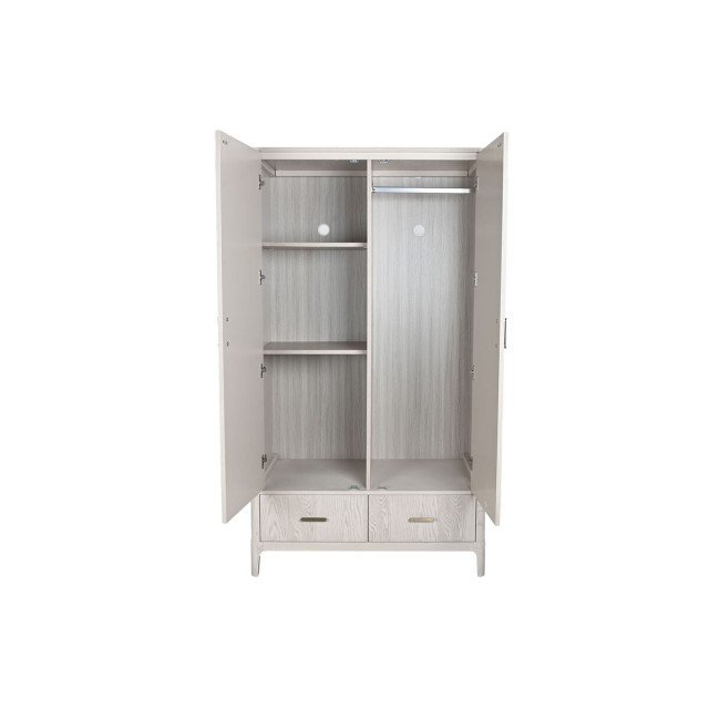 Armario Home ESPRIT Gris claro Metal Madera MDF