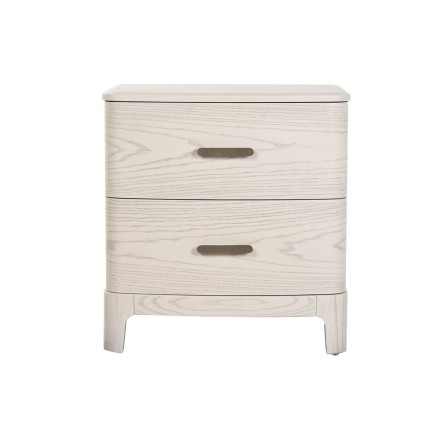 Mesita de Noche Home ESPRIT Gris claro 53 x 42 x 56,2 cm 2